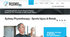 Desktop Screenshot of kensingtonphysiotherapy.com.au