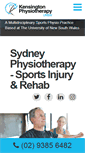 Mobile Screenshot of kensingtonphysiotherapy.com.au