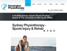 Tablet Screenshot of kensingtonphysiotherapy.com.au
